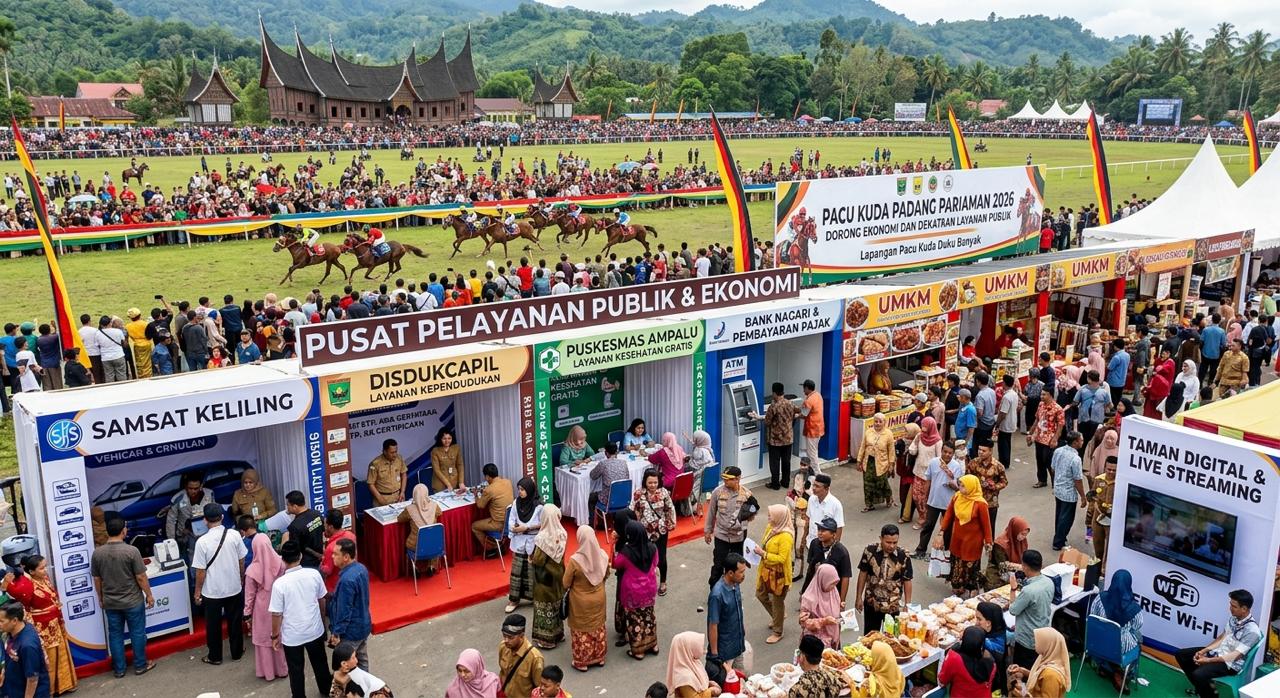Pacu Kuda Padang Pariaman 2026 Dorong Ekonomi dan Dekatkan Layanan Publik ke Masyarakat