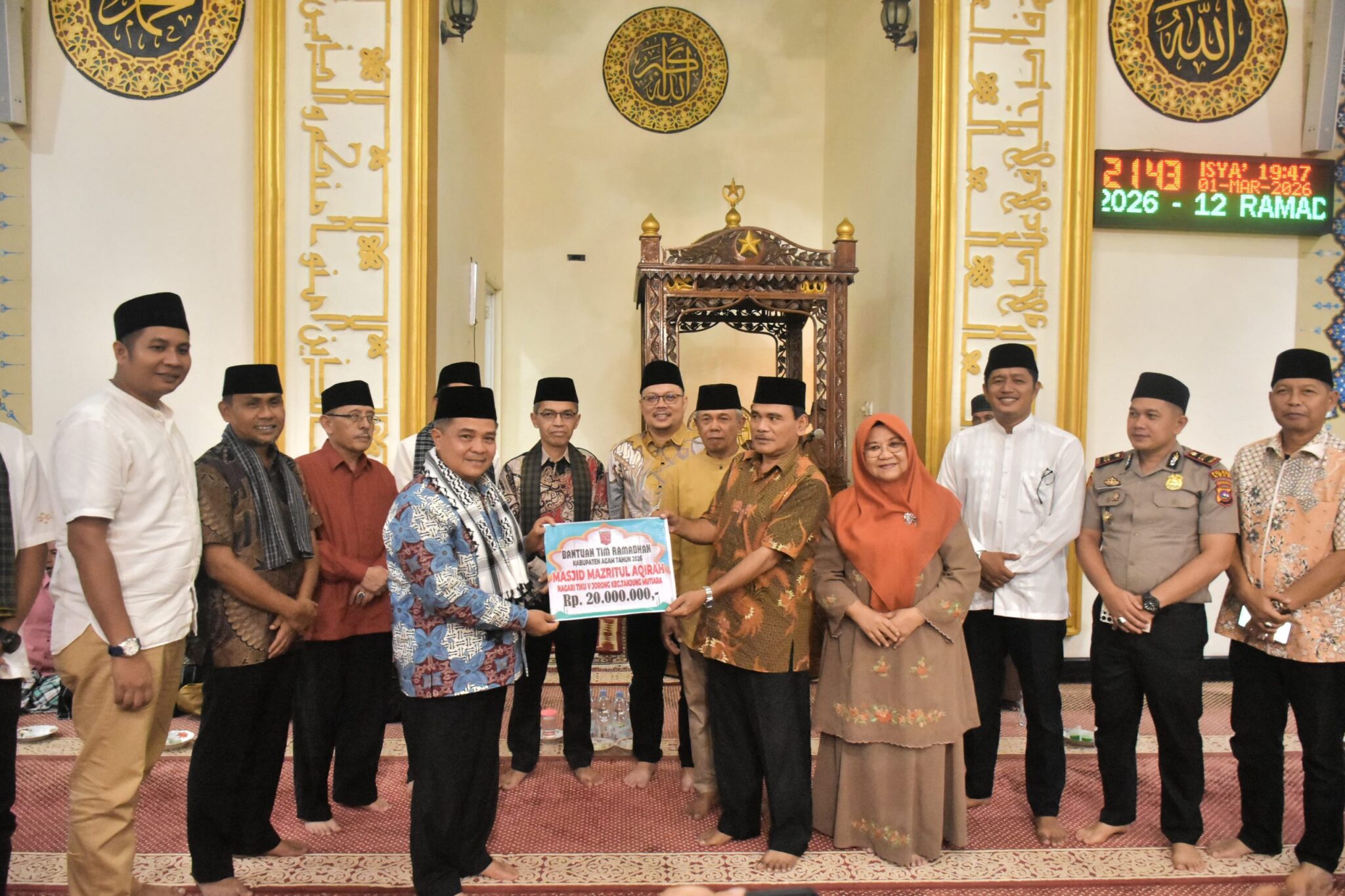 Bupati Agam Apresiasi Masjid Megah, Ajak Maksimalkan Fungsi