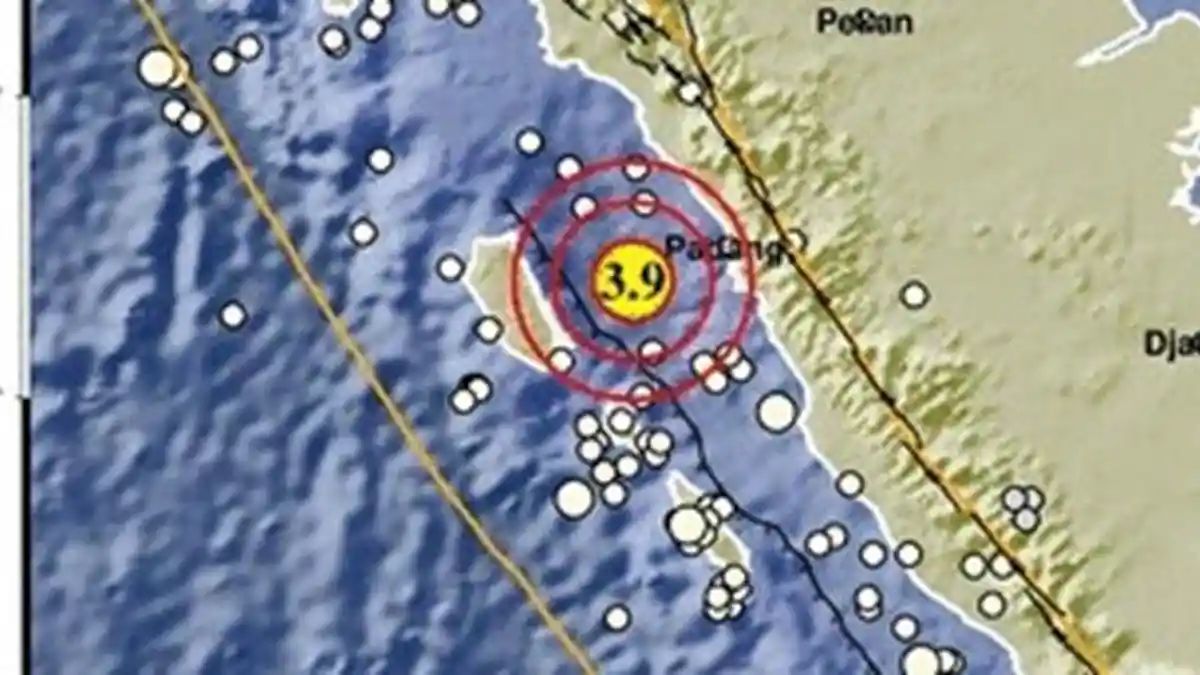 Gempa Magnitudo 3,9 Guncang Pariaman, Warga Padang Sempat Dengar Suara Gemuruh