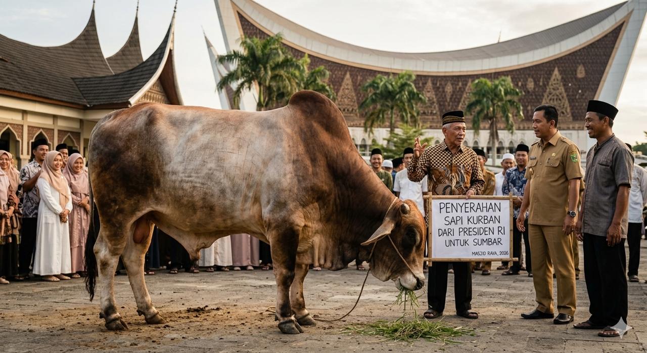 Presiden Salurkan 20 Ekor Sapi Kurban ke Sumbar untuk Idul Adha 2026